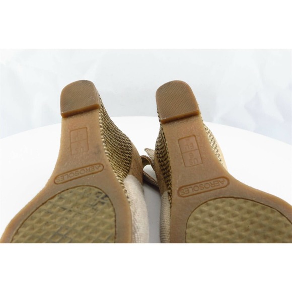 Aerosoles‎ Women Sz 6 M Brown Wedge Fabric Shoes Air Plush - Picture 7 of 7